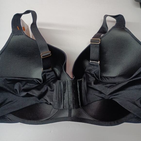 Joyspun Plus Wirefree Full Coverage Bra Women's Size 44DDD Black Smooth Wings - Picture 4 of 5